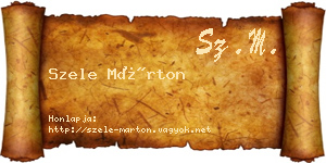 Szele Márton névjegykártya